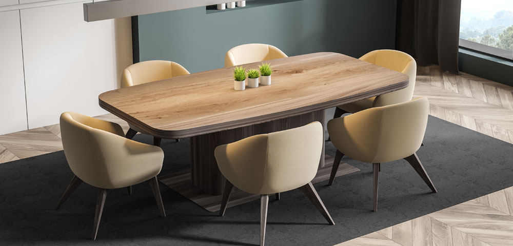 the comeback of the curvy dinner table